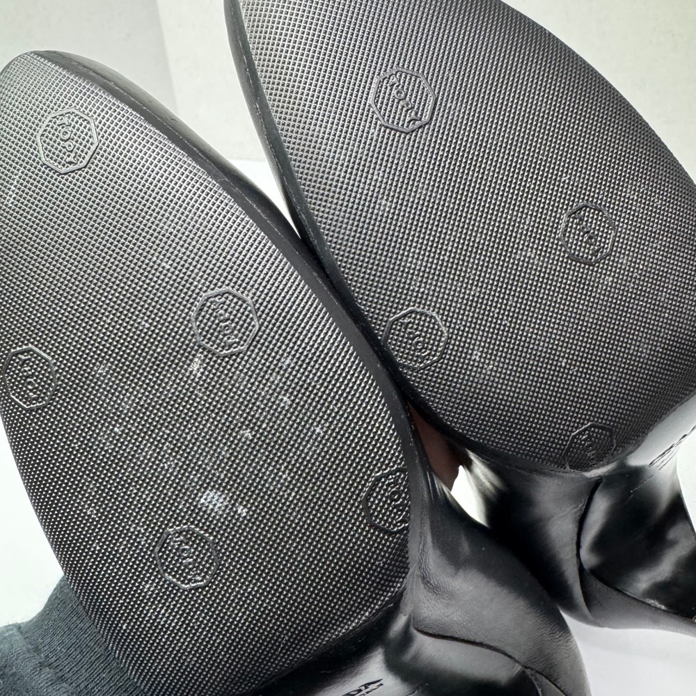 Prada Black Leather Pointed Toe‎ Stiletto High Heel Pumps Made in Italy Women's - Picture 10 of 11